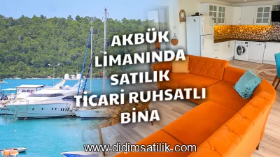 Didim Akbük Limanında Restoran, Bar ve Ofise Uygun Satılık Bina