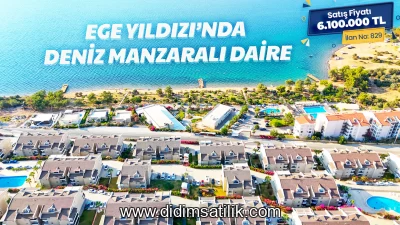 Didim Akbük Ege Yıldızında Deniz Manzaralı, Sosyal Olanakları Güçlü 2+1 Da