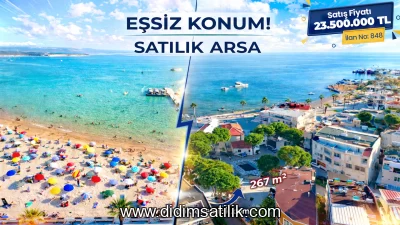 Didim Altınkum Sahilinde Denize 80 Metre Satılık Müstakil Arsa