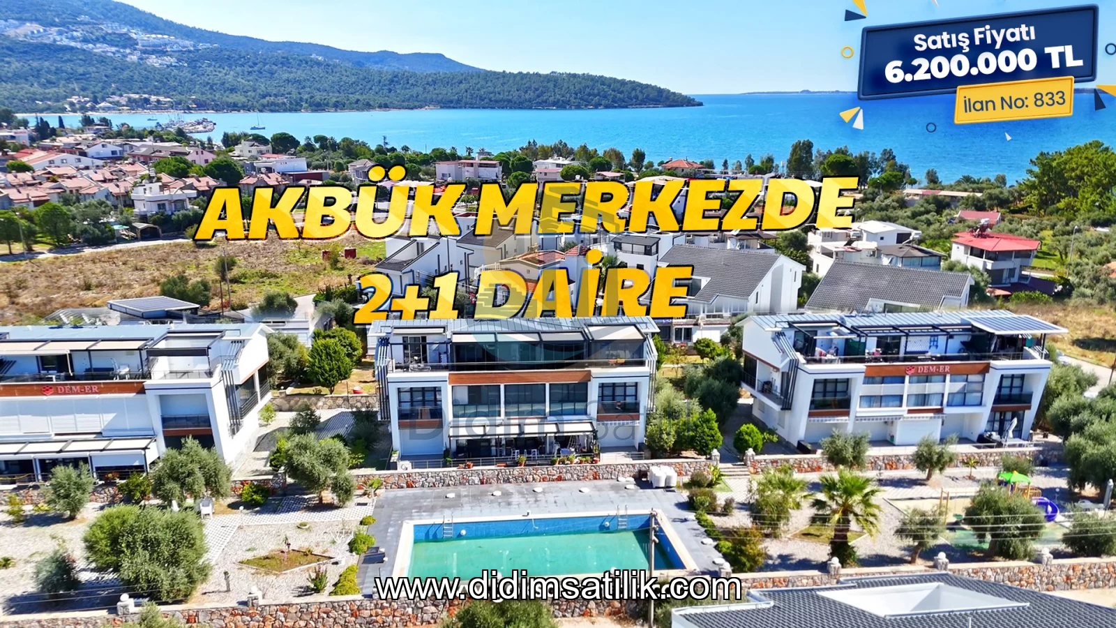 Akbük, Didim satılık 2+1 daire