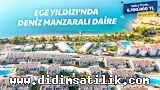 Didim Akbük Ege Yıldızı Sitesinde Satılık Deniz Manzaralı Daire